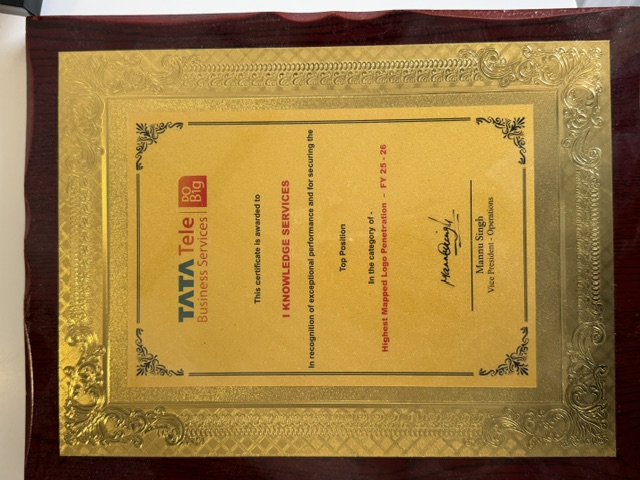 Tata Tele Business Services Top Position Award